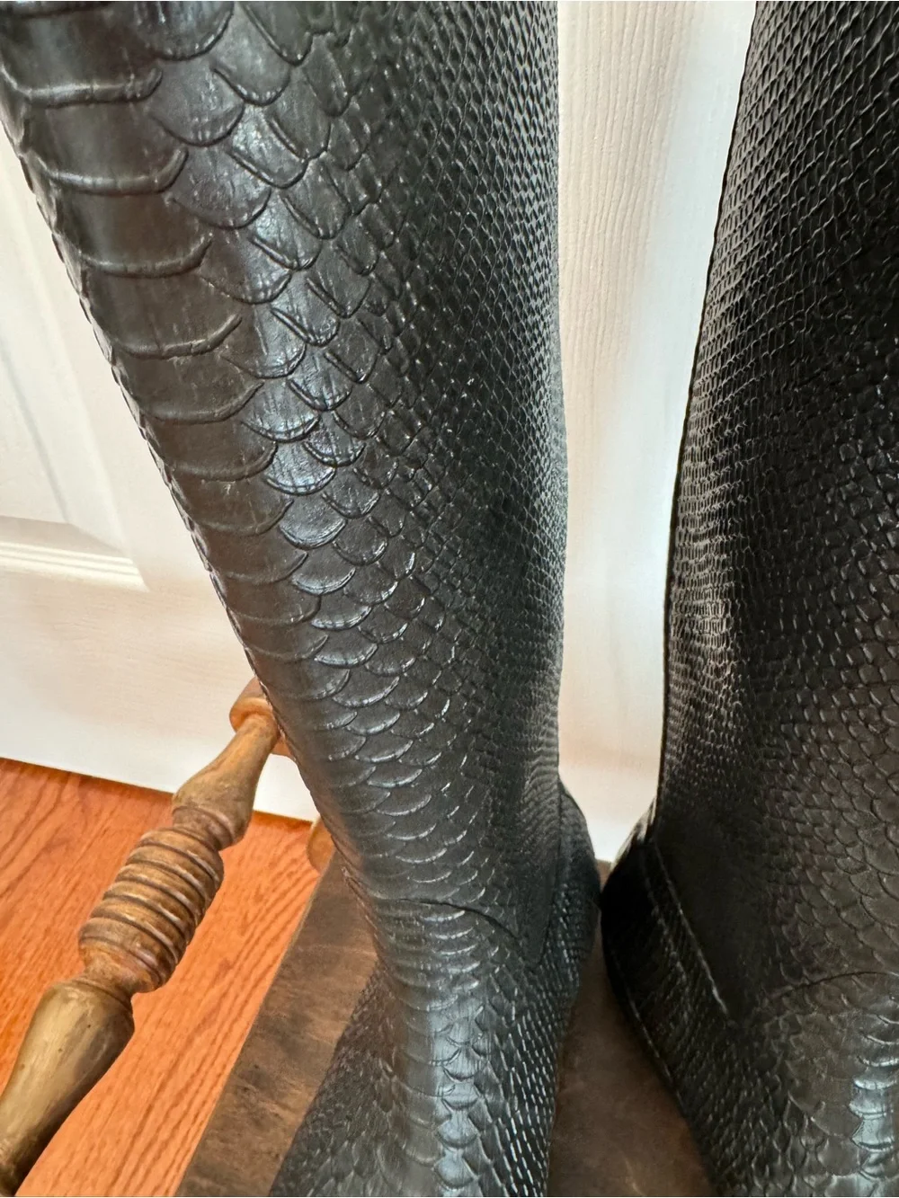 Hunter Carnaby Black Boa Tall Rain Boots Wellies Sz 7